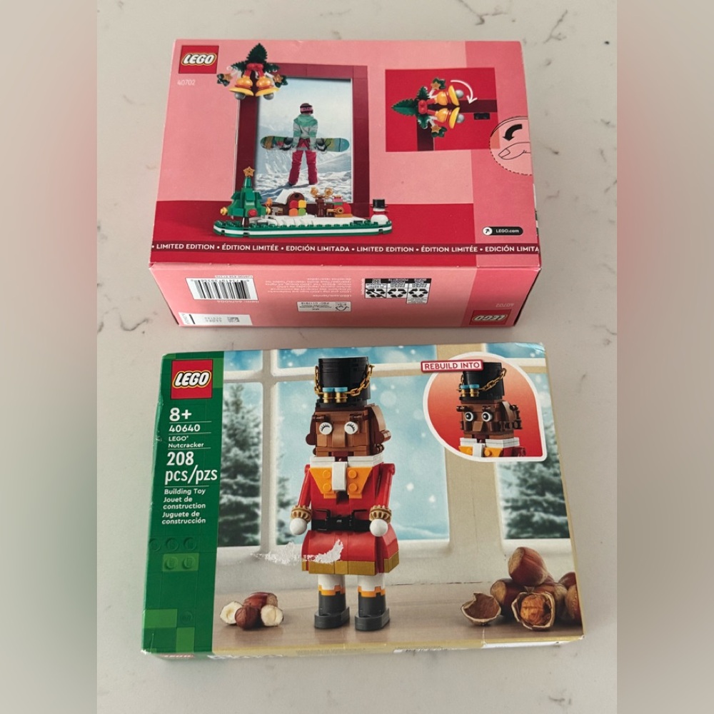 LEGO Festive Nutcracker Set and holiday photo frame new in boxes